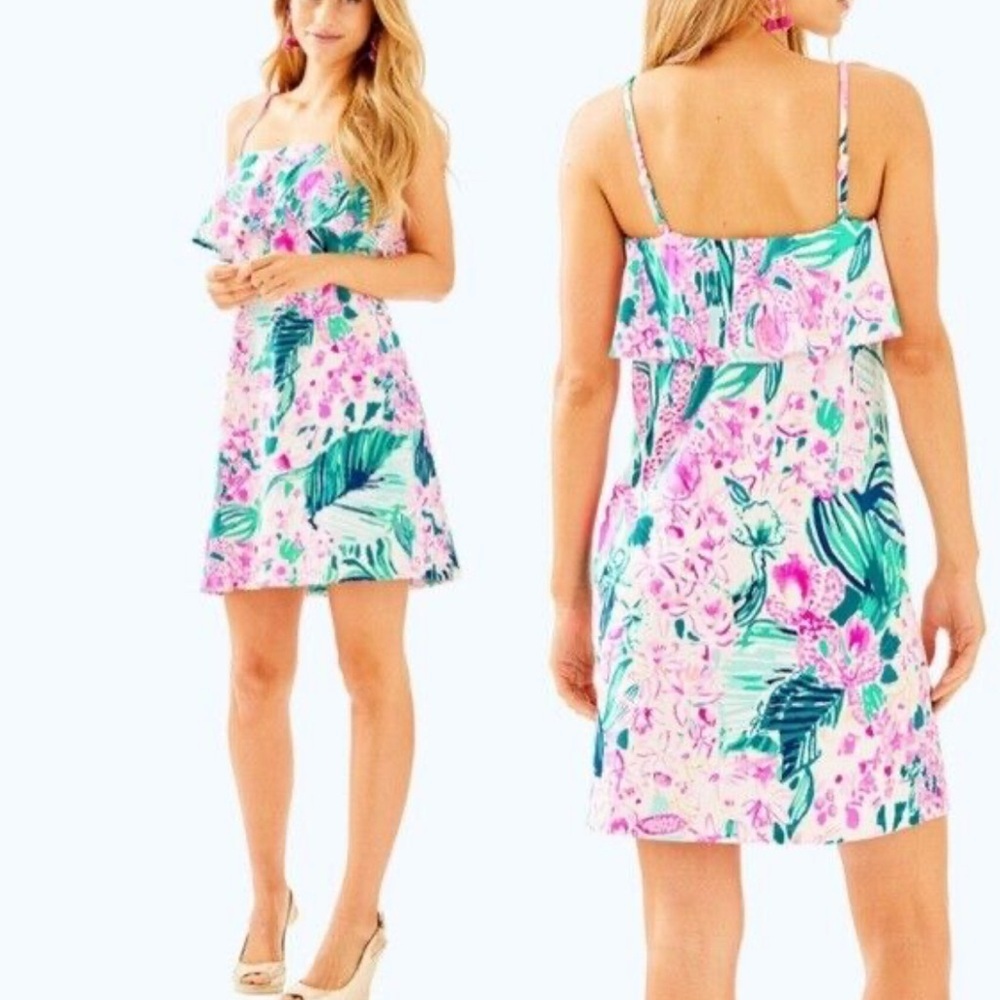 Lilly Pulitzer Pink and Teal Floral Dress